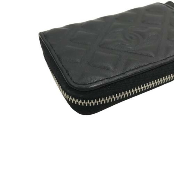 Chanel coin case lambskin black diamond CC matelasse rare line - Picture 13 of 16